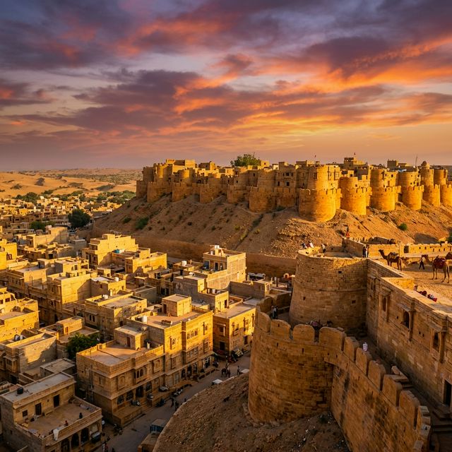 Jaisalmer Golden Fort at sunset – Desert safari Rajasthan